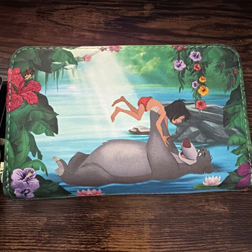 Loungefly Disney The Jungle Book Baloo & Mowgli Bare Necessities Zip Wallet